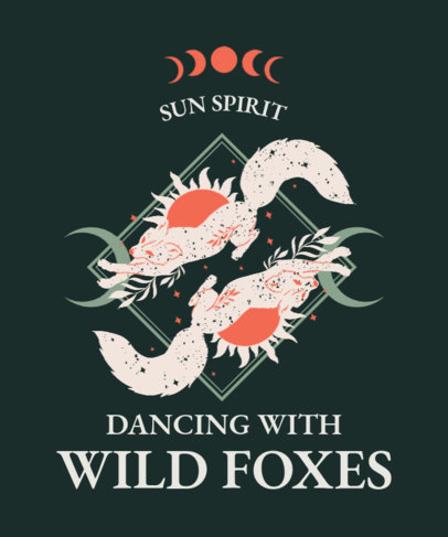 T-Shirt Design Maker Featuring Boho-Styled Graphics 