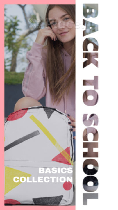 Instagram Story Video Maker to Announce a Back-to-School Collection