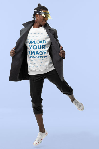 Sweatshirt Mockup of a Happy Man Posing with an Athleisure Outfit in a Studio m10785