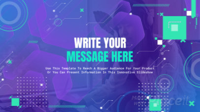 Slideshow Video Creator Featuring Abstract Animated Shapes and a Technology Theme