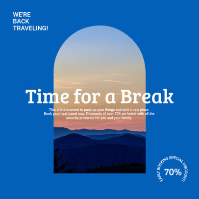 Aspirational Instagram Post Maker for a Traveling Agency