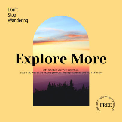 Traveling-Themed Instagram Post Generator with a Window Frame