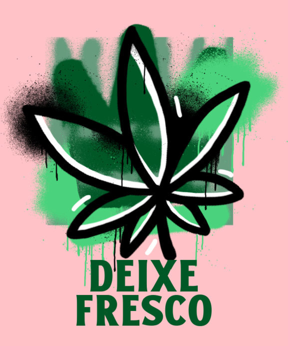 Placeit - T-Shirt Design Creator with a Grunge-Style Cannabis Leaf