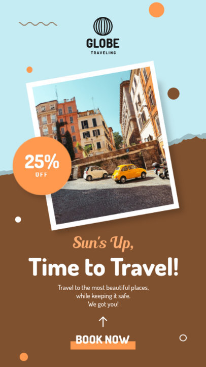 Instagram Story Template with a Travel Agency Discount Offer