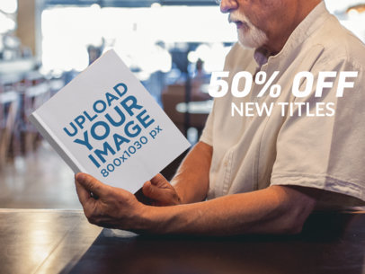 eBook Ads - Elder Man Reading a Book