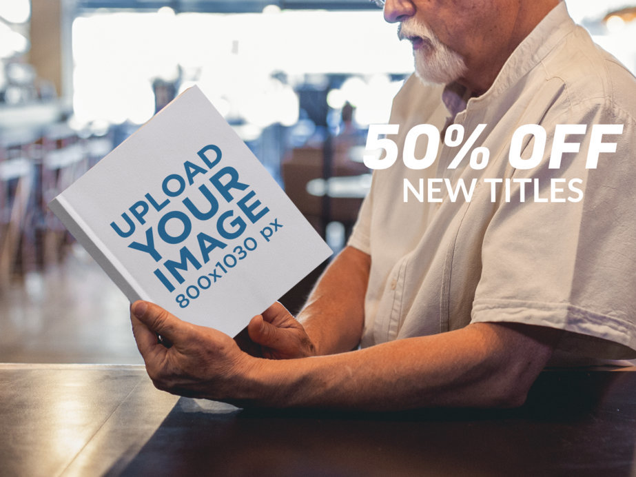 eBook Ads - Elder Man Reading a Book