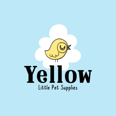 Pet Store Logo Generator Featuring a Bird Cartoon