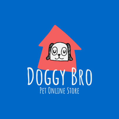 Pet Store Logo Maker With a Cartoonish Dog Graphic