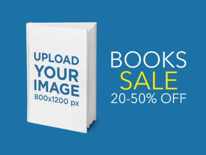 eBook Ads - Hard-Cover Textured Book Standing on a Flat Surface