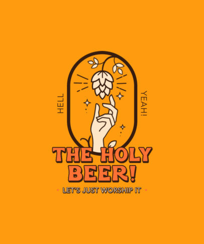 T-Shirt Design Generator Featuring Beer-Related Quotes
