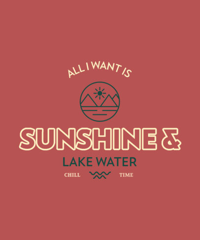 T-Shirt Design Generator Featuring a Lake Icon 