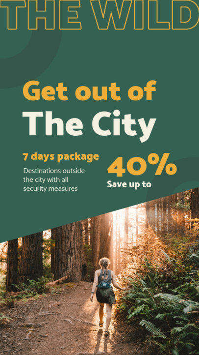 Travel-Themed Instagram Story Design Maker Featuring a Special Discount