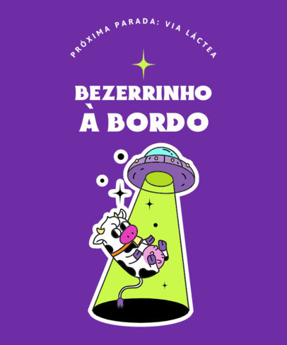 Aliens T-Shirt Design Maker Featuring a Quote in Portuguese