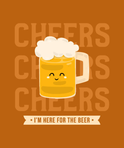 T-Shirt Design Maker Featuring Smiling Beer Characters