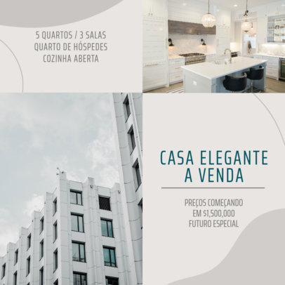 Real Estate-Themed Instagram Post Design Maker With a Modern Style