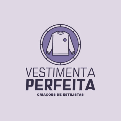 POD Store Logo Template Featuring a Sweatshirt Graphic