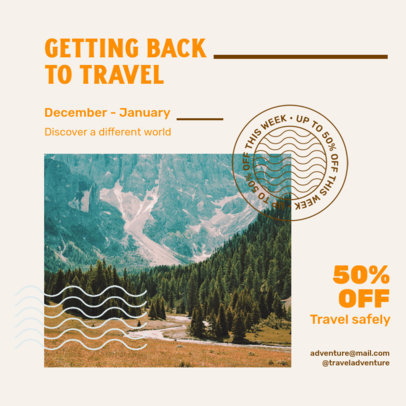 Instagram Post Design Maker for Travel Companies Featuring a Discount