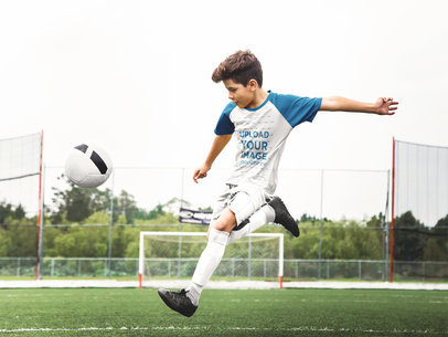 Custom Soccer Jerseys - Boy Shooting a Penalty