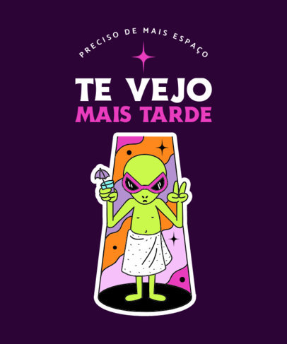 Funny T-Shirt Design Maker With an Alien Graphic