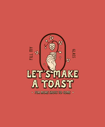 Beer-Themed T-Shirt Design Maker Featuring a Minimal Illustration and a Quote