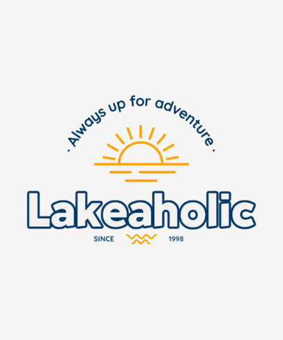 T-Shirt Design Generator for a Lake Club Featuring a Sun Graphic