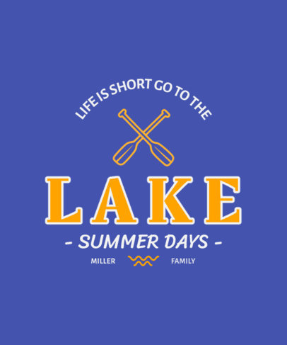 T-Shirt Design Maker for Lake Vacations Enthusiasts