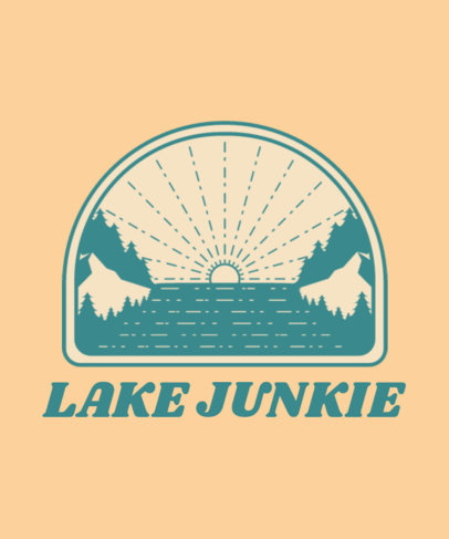 T-Shirt Design Creator With an Outdoor Theme and Lake Graphics 