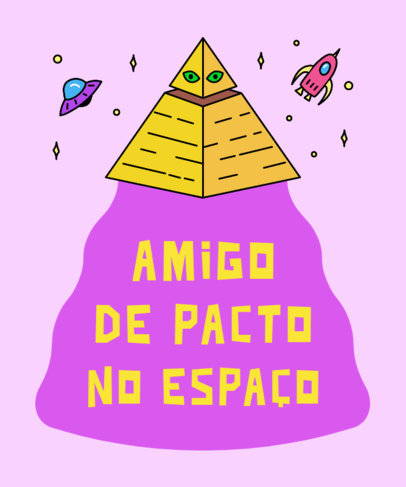 Colorful T-Shirt Design Maker with UFO Illustrations