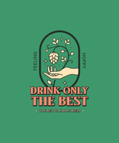 Minimal T-Shirt Design Creator With a Beer-Themed Quote