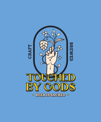 T-Shirt Design Creator Featuring a Quote for Beer Enthusiasts