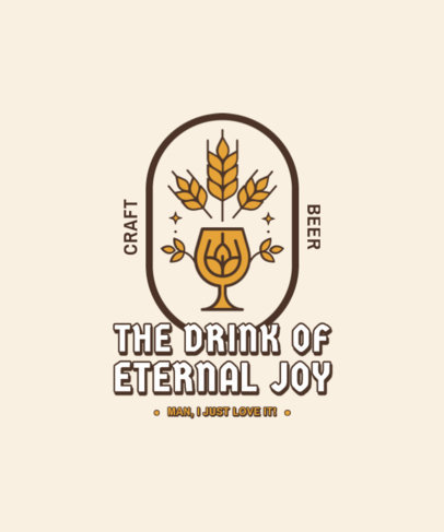 T-Shirt Design Maker for Beer Enthusiasts Featuring a Quote