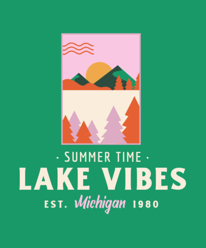 T-Shirt Design Maker for Travel Enthusiasts With an Illustration of the Outdoors