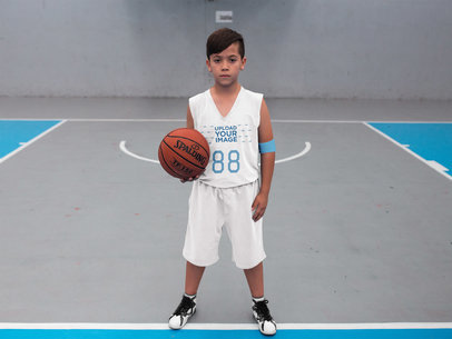 Basketball Jersey Maker - Boy Looking at the Camera