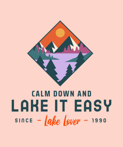 Illustrated T-Shirt Design Maker for Hiking Enthusiasts Featuring a Quote