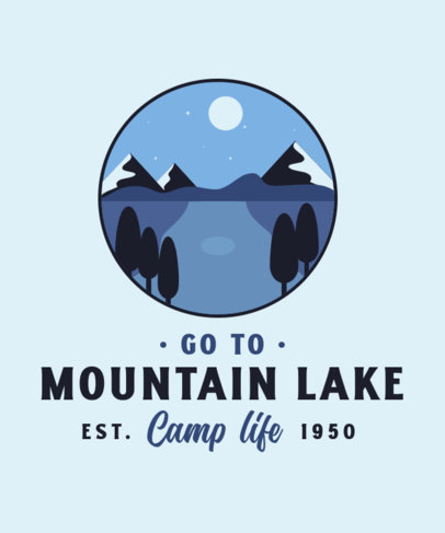 T-Shirt Design Template for Hikers Featuring Illustrations and Quotes