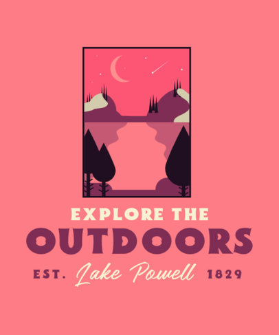 T-Shirt Design Maker Featuring a Quote and an Illustration of the Outdoors