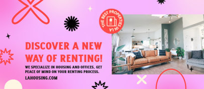 Facebook Cover Creator Featuring Real Estate-Themed Graphics 3909l