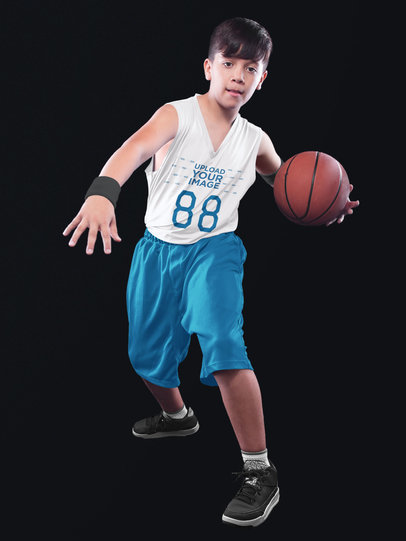 Basketball Jersey Maker - Kid Doing Tricks