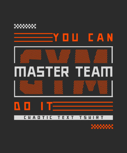 Cool T-Shirt Design Maker for Gym Enthusiasts With a Chaotic Style