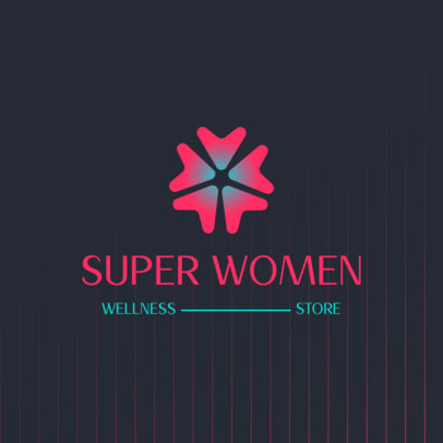 Wellness Store Logo Creator with an Abstract Flower Graphic