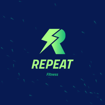 Fitness Brand Logo Generator with a Lightning Graphic