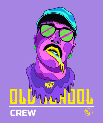 T-Shirt Design Creator With a Trippy Illustration of a Rapper