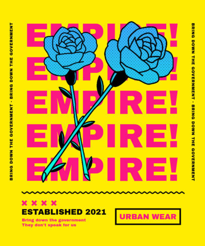 Streetwear T-Shirt Design Template With Cool Typography