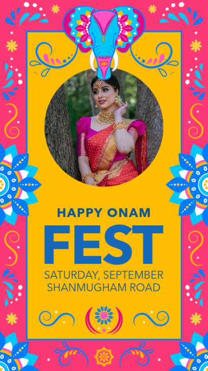 Instagram Story Template to Celebrate Onam Festival 3933