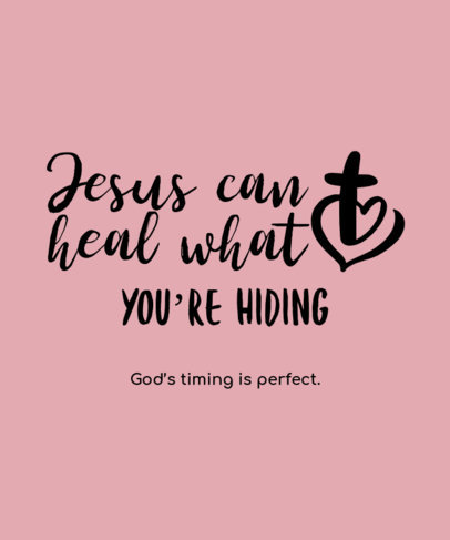 T-Shirt Design Template Featuring Christian Quotes