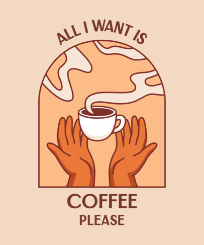 Illustrated T-Shirt Design Creator for Coffee Enthusiasts 