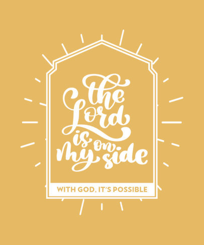 Quote T-Shirt Design Maker with a Religious Theme