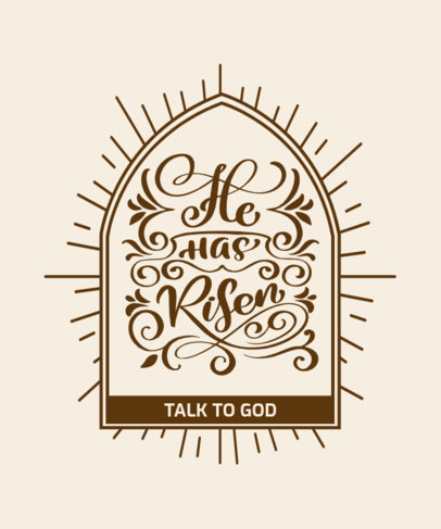 Christianity T-Shirt Design Template with a Frame for a Quote