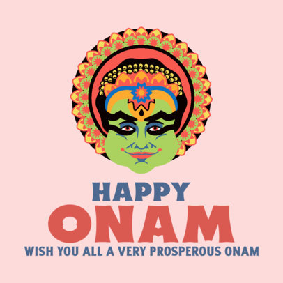Instagram Post Maker Featuring Illustrated Mandalas for Onam Festival 3932 