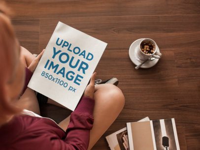 eBook Ad - Woman Holding a Book While Sitting Down